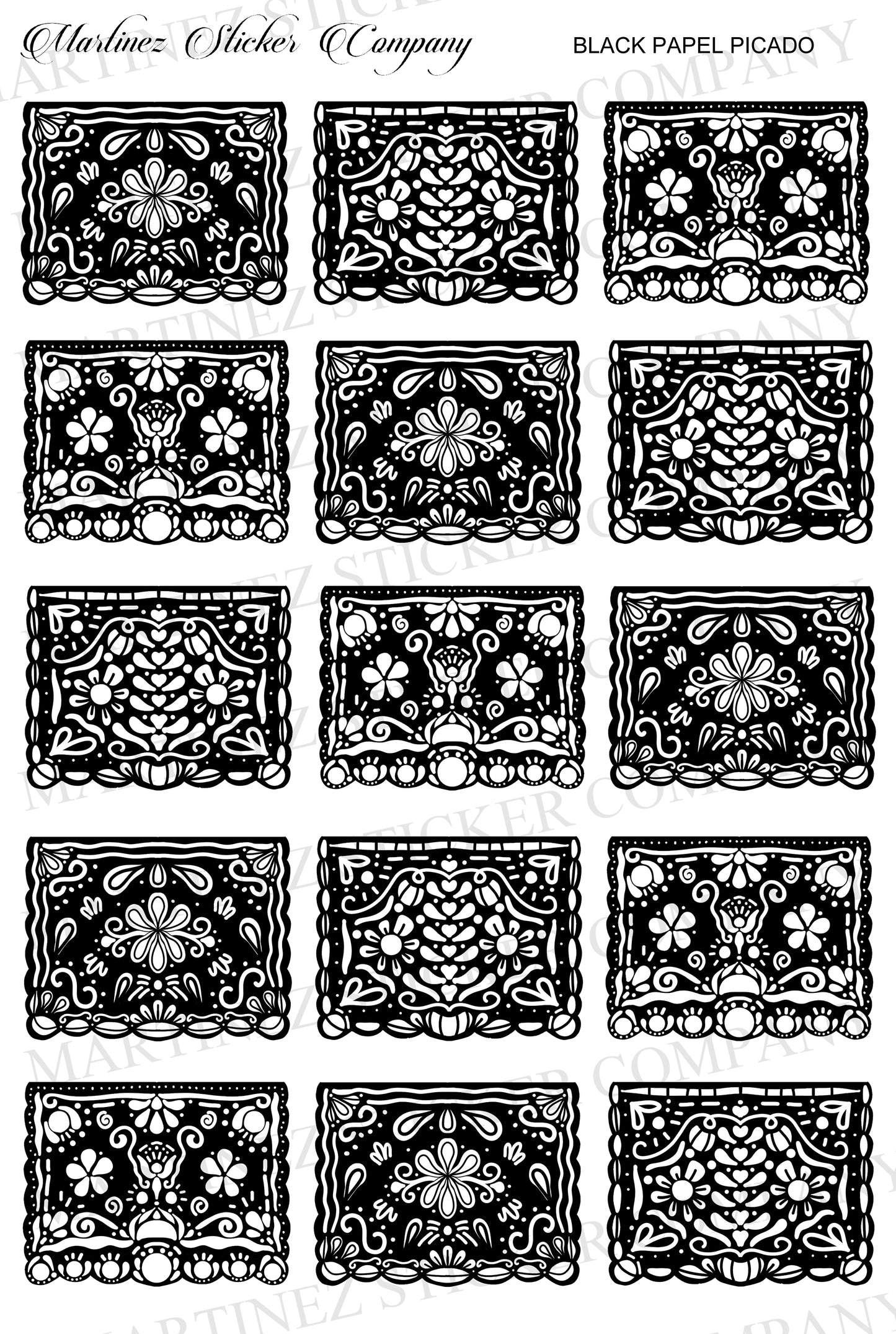 *PRINTABLE* Black Papel Picado