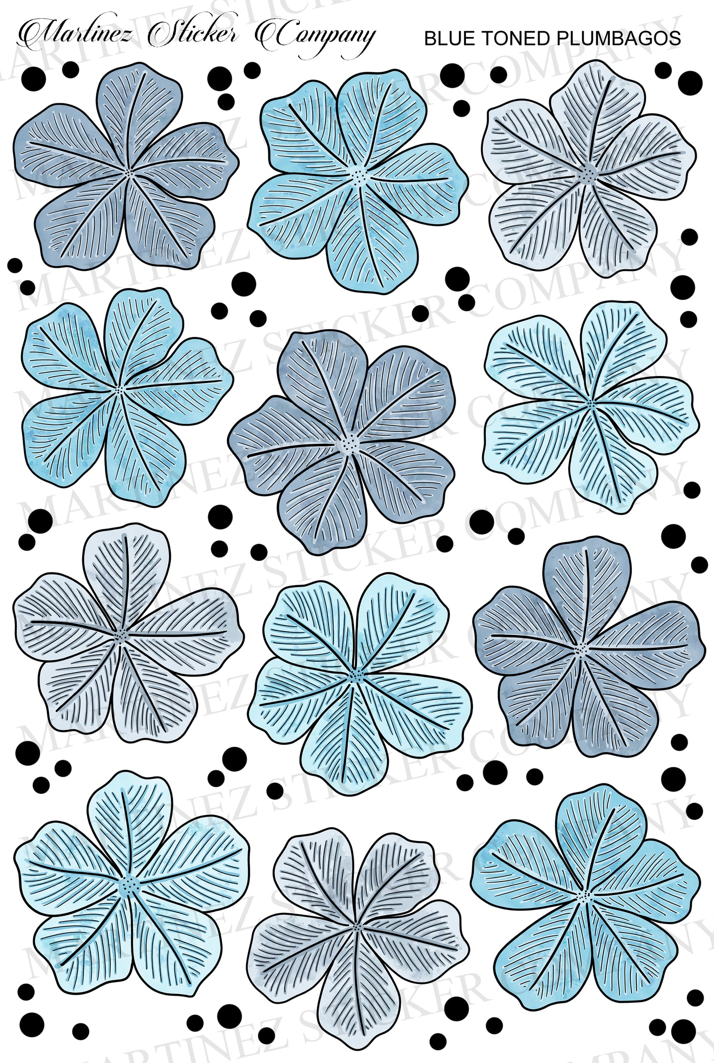 *PRINTABLE* Blue Toned Plumbagos