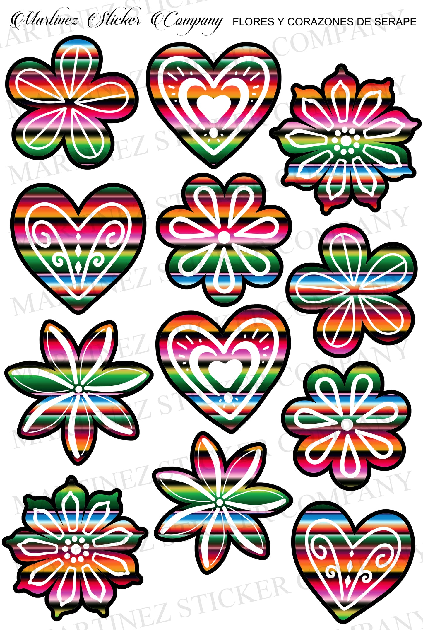 *PRINTABLE* Flores Y Corazones De Serape