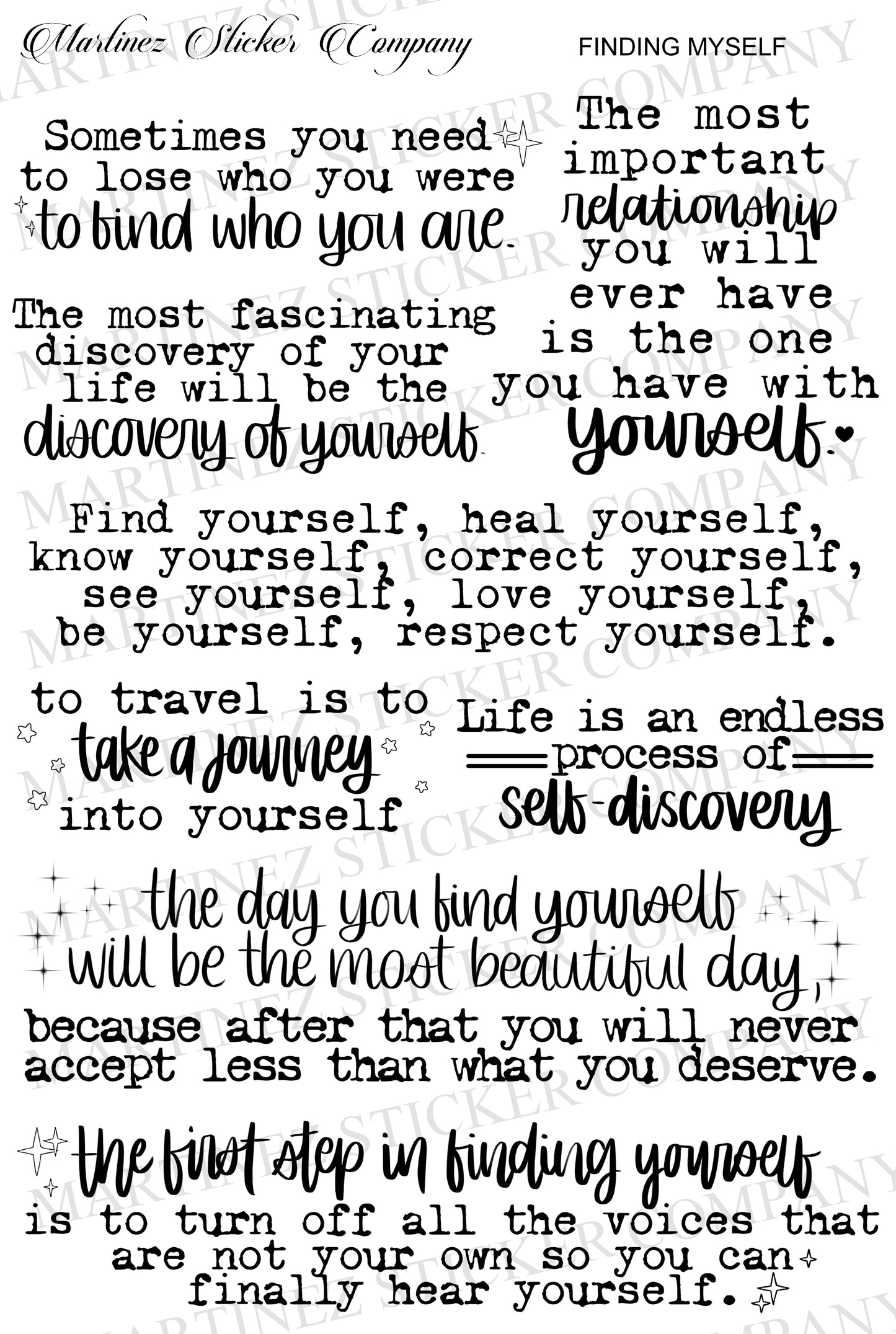 *PRINTABLE* Finding Myself