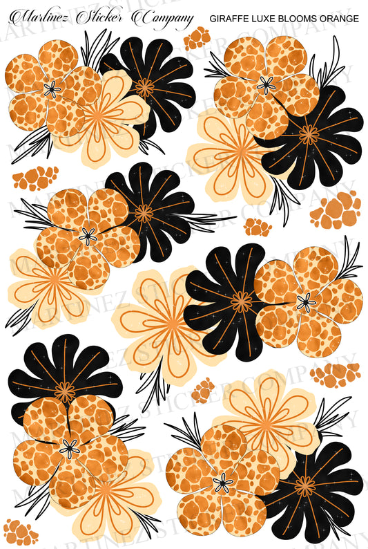 Giraffe Luxe Blooms Orange
