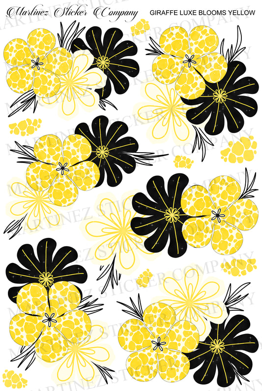 Giraffe Luxe Blooms Yellow