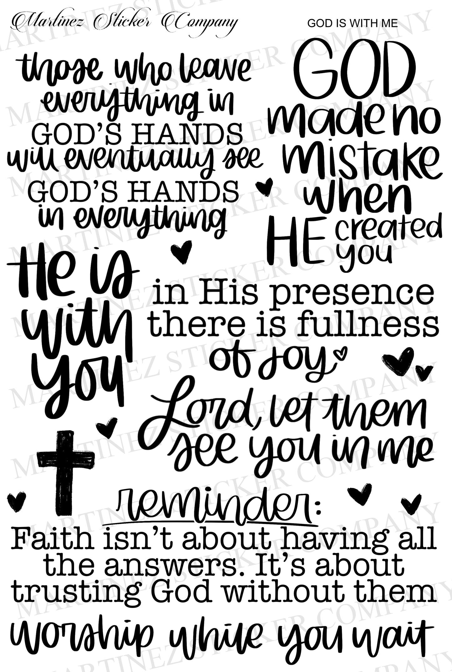 *PRINTABLE* God Is With Me