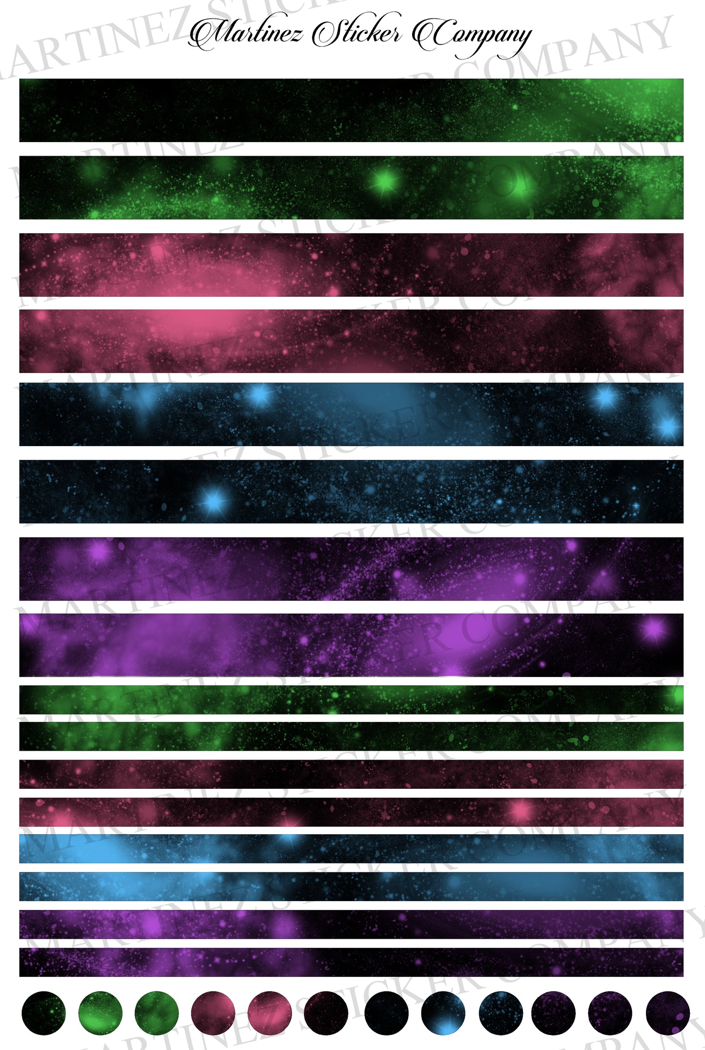 *PRINTABLE* Galaxy Washi Strips Color
