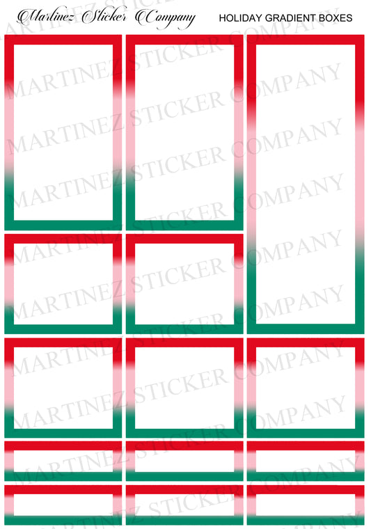 *PRINTABLE* Holiday Gradient Boxes