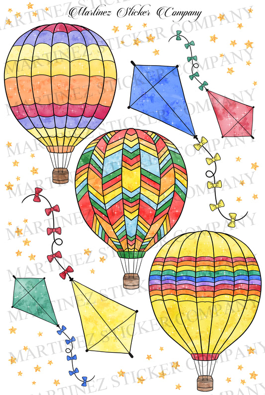 *PRINTABLE* Hot Air Balloons Bright