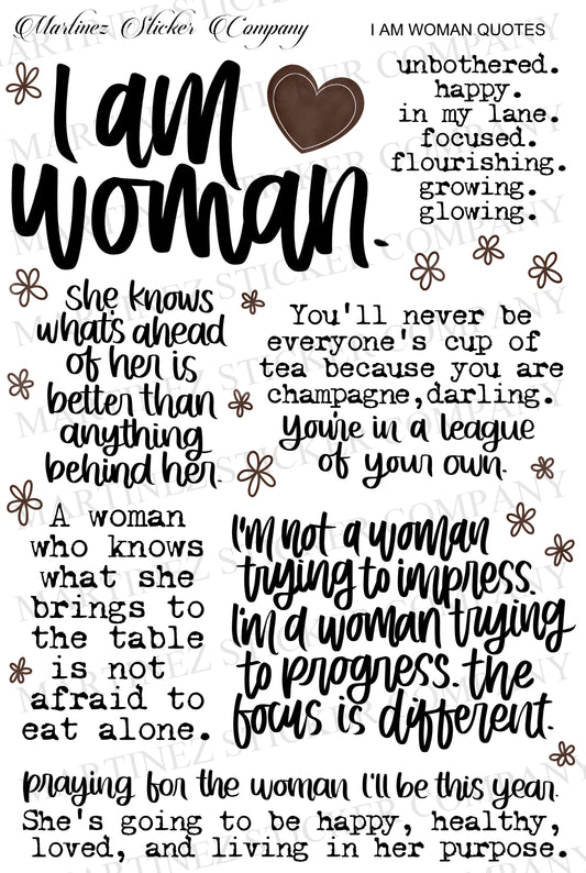 *PRINTABLE* I Am Woman Quotes