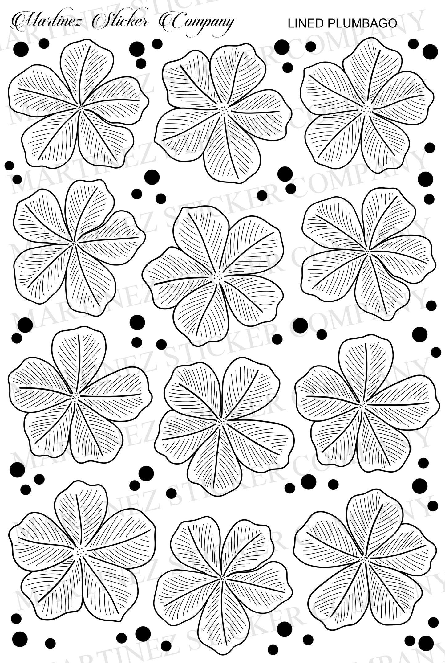 *PRINTABLE* Lined Plumbago