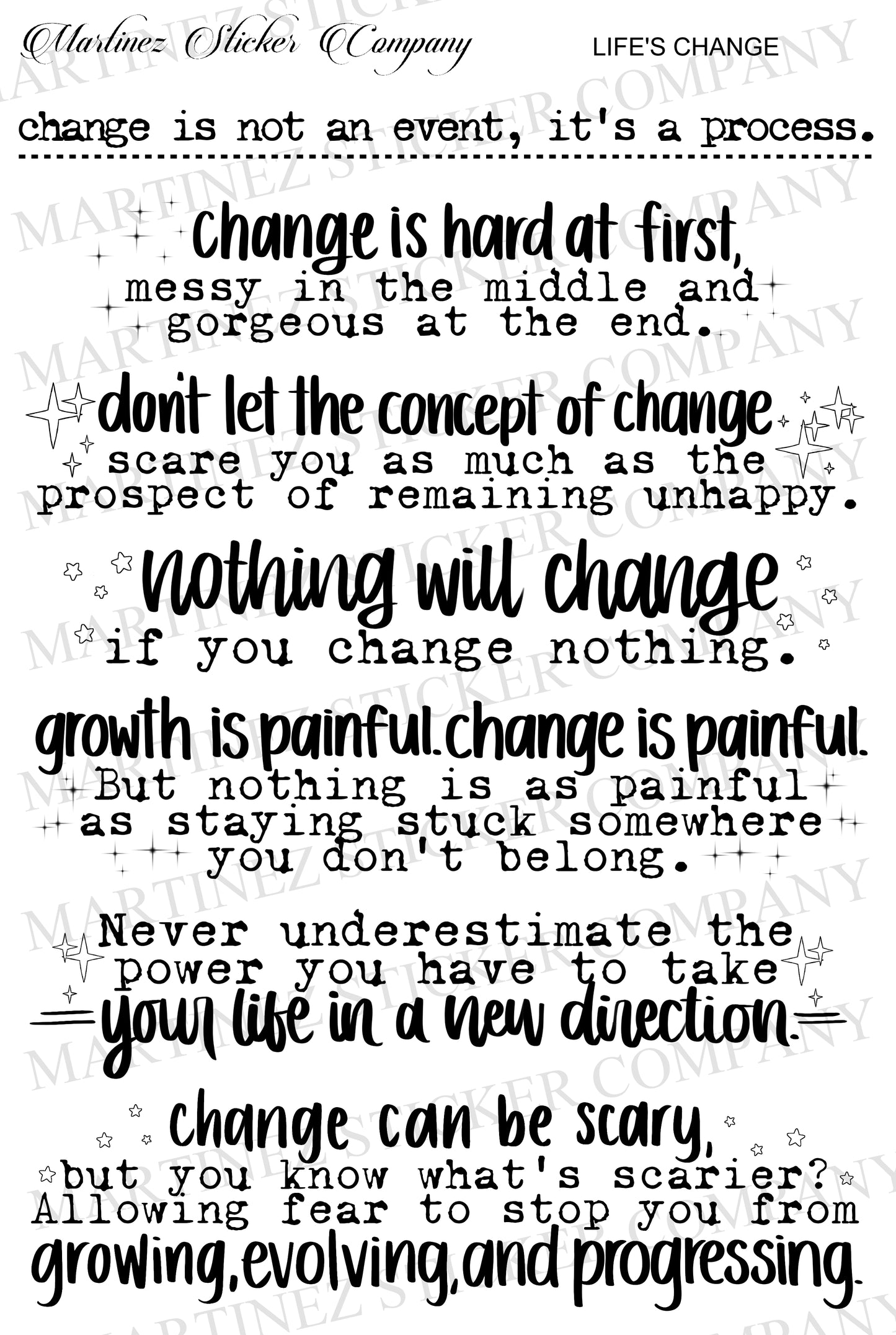 *PRINTABLE* Life's Change