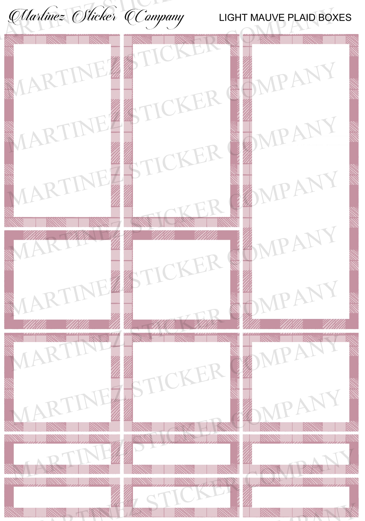 *PRINTABLE* Light Mauve Plaid Boxes