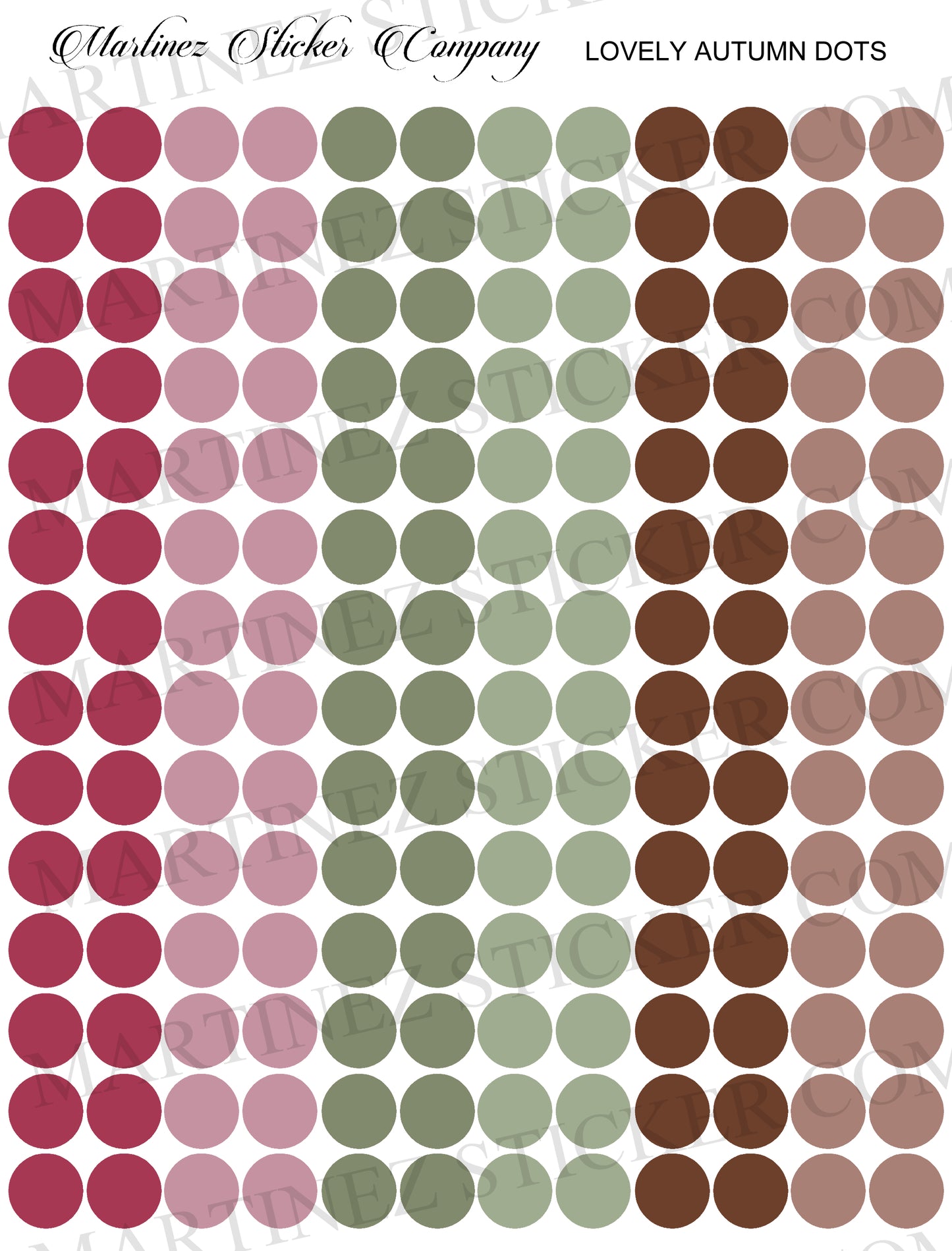 *PRINTABLE* Lovely Autumn Dots