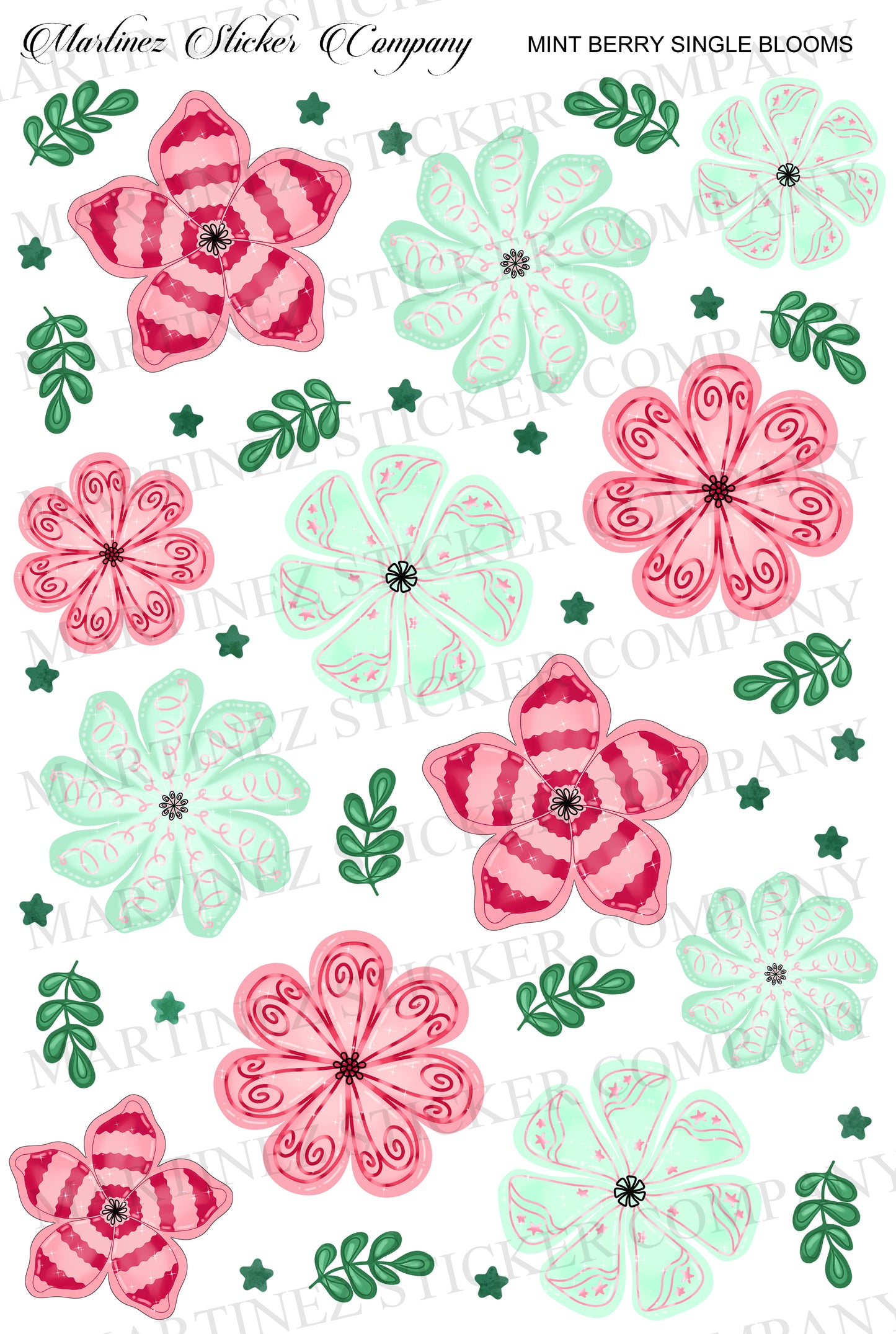 Mint Berry Single Blooms