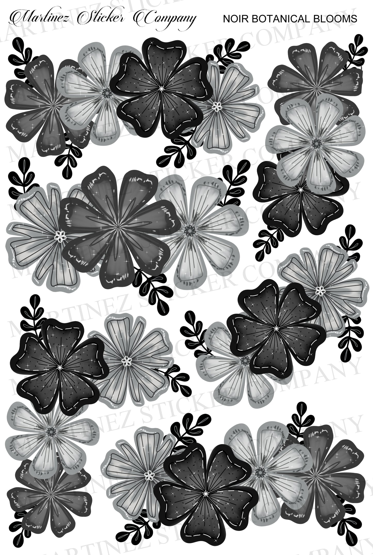 *PRINTABLE* Noir Botanical Blooms