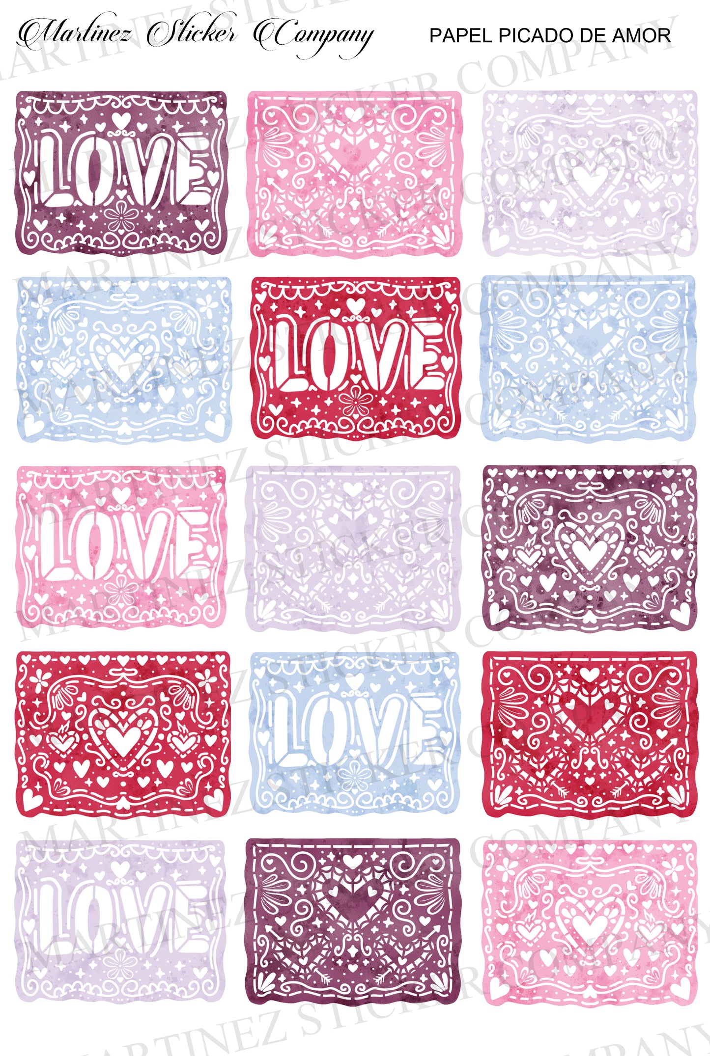 *PRINTABLE* Papel Picado De Amor