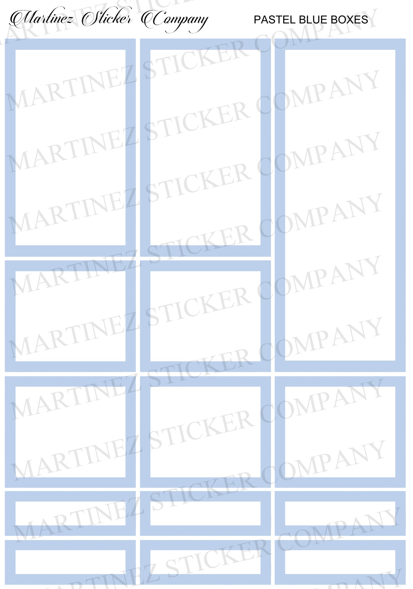 *PRINTABLE* Pastel Blue Boxes