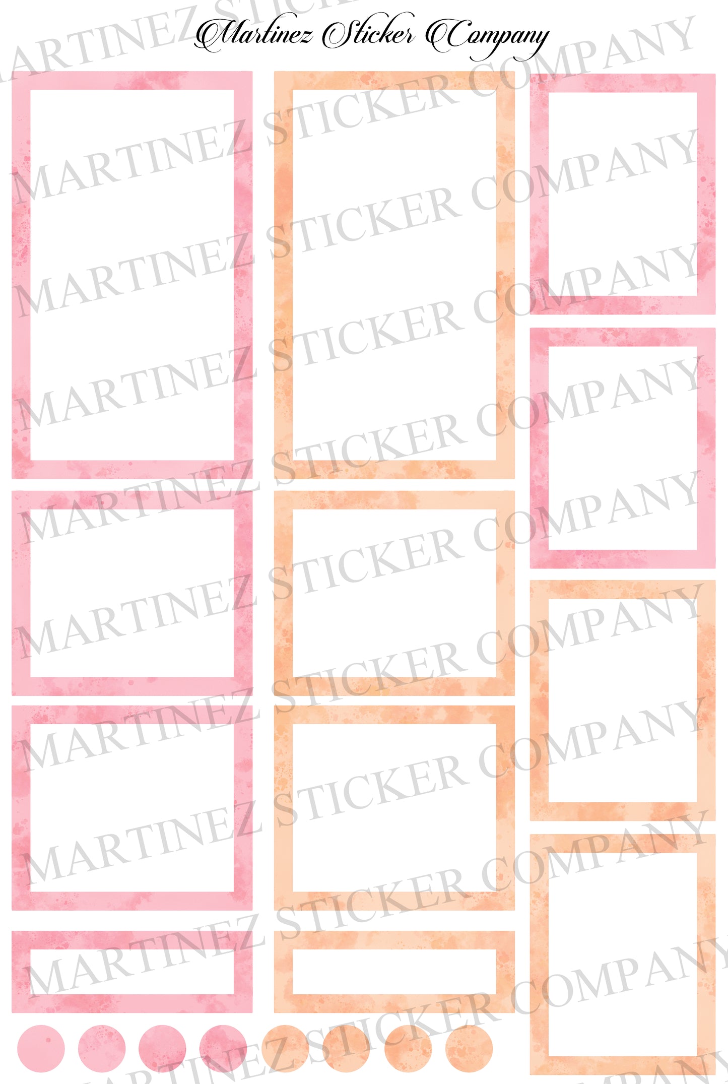 *PRINTABLE* Pastel Water Color Boxes