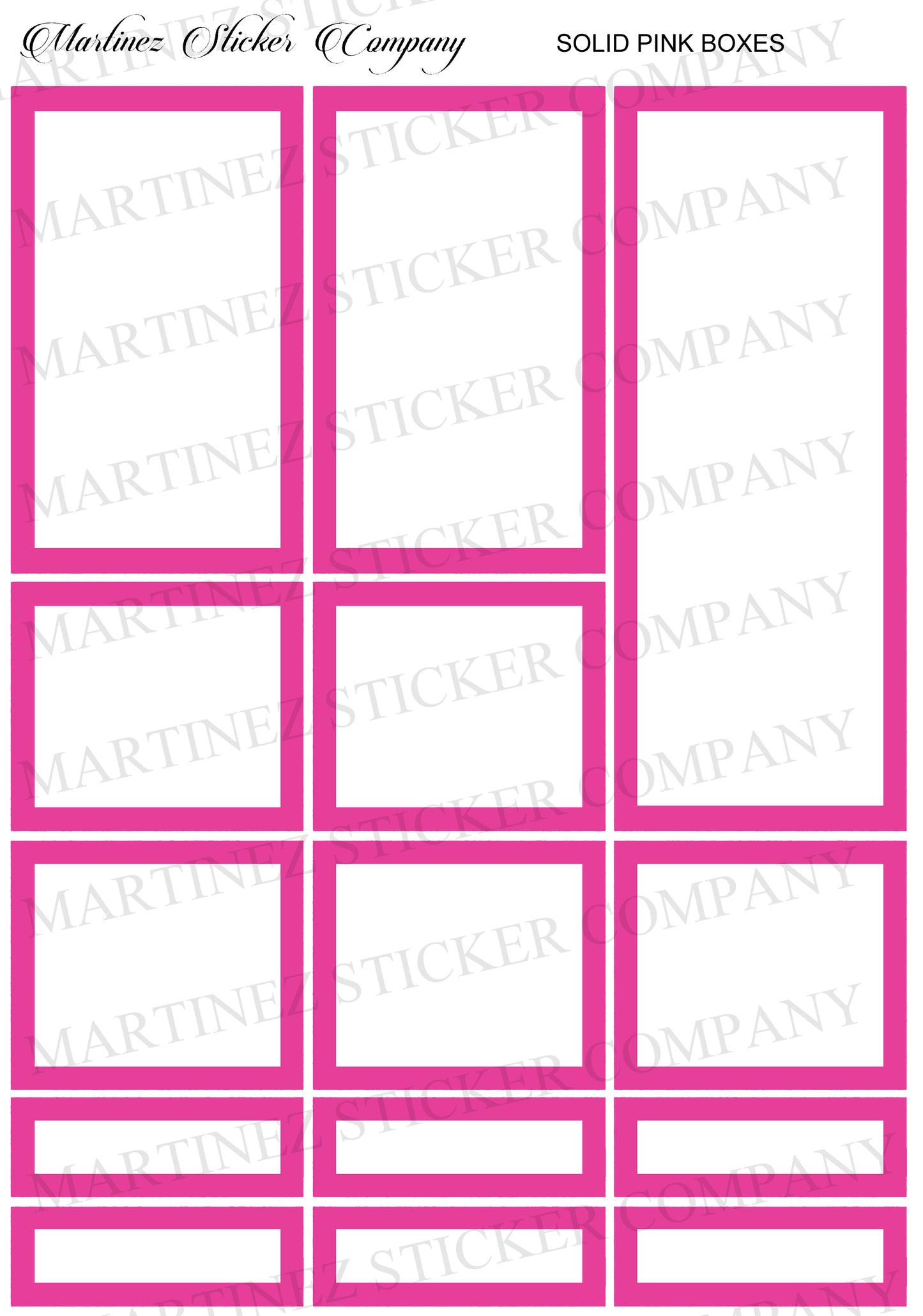 Solid Pink Boxes