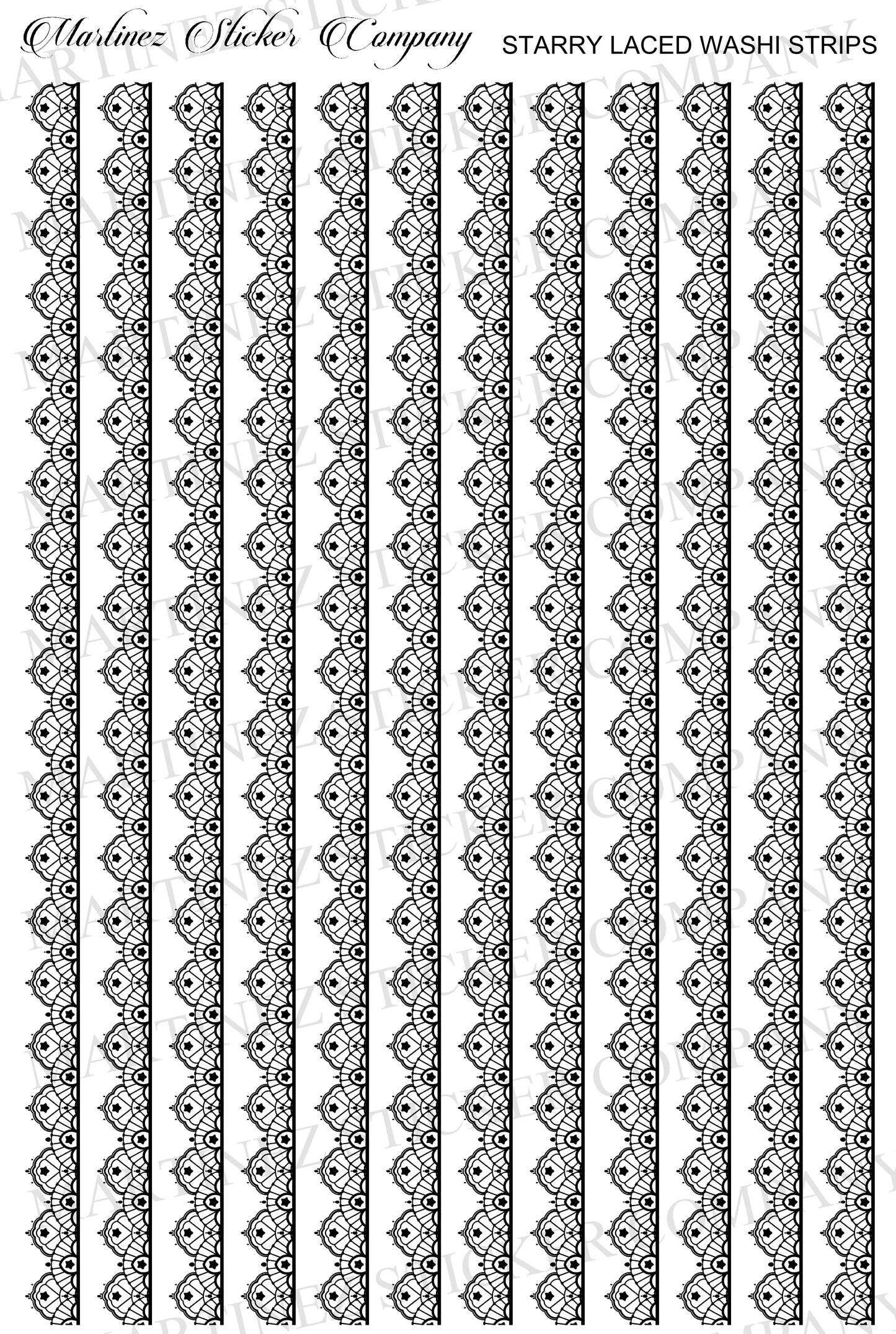 *PRINTABLE* Starry Laced Washi Strips