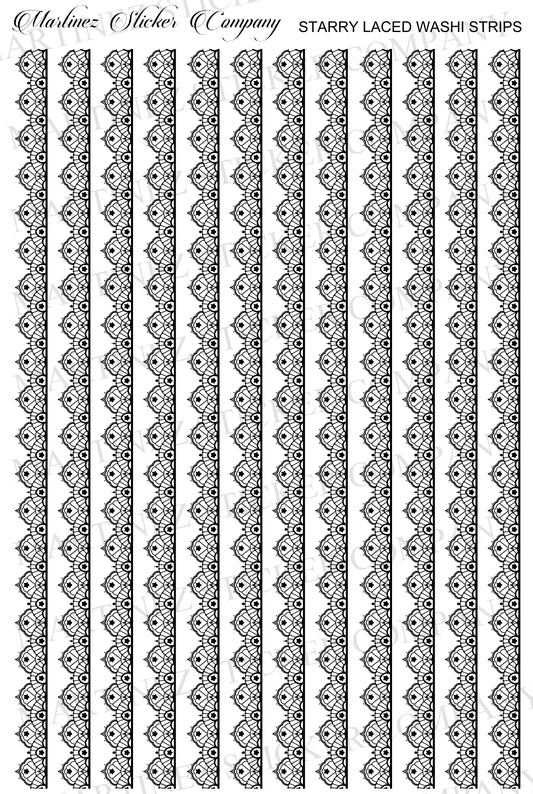 *PRINTABLE*  Starry Laced Washi Strips