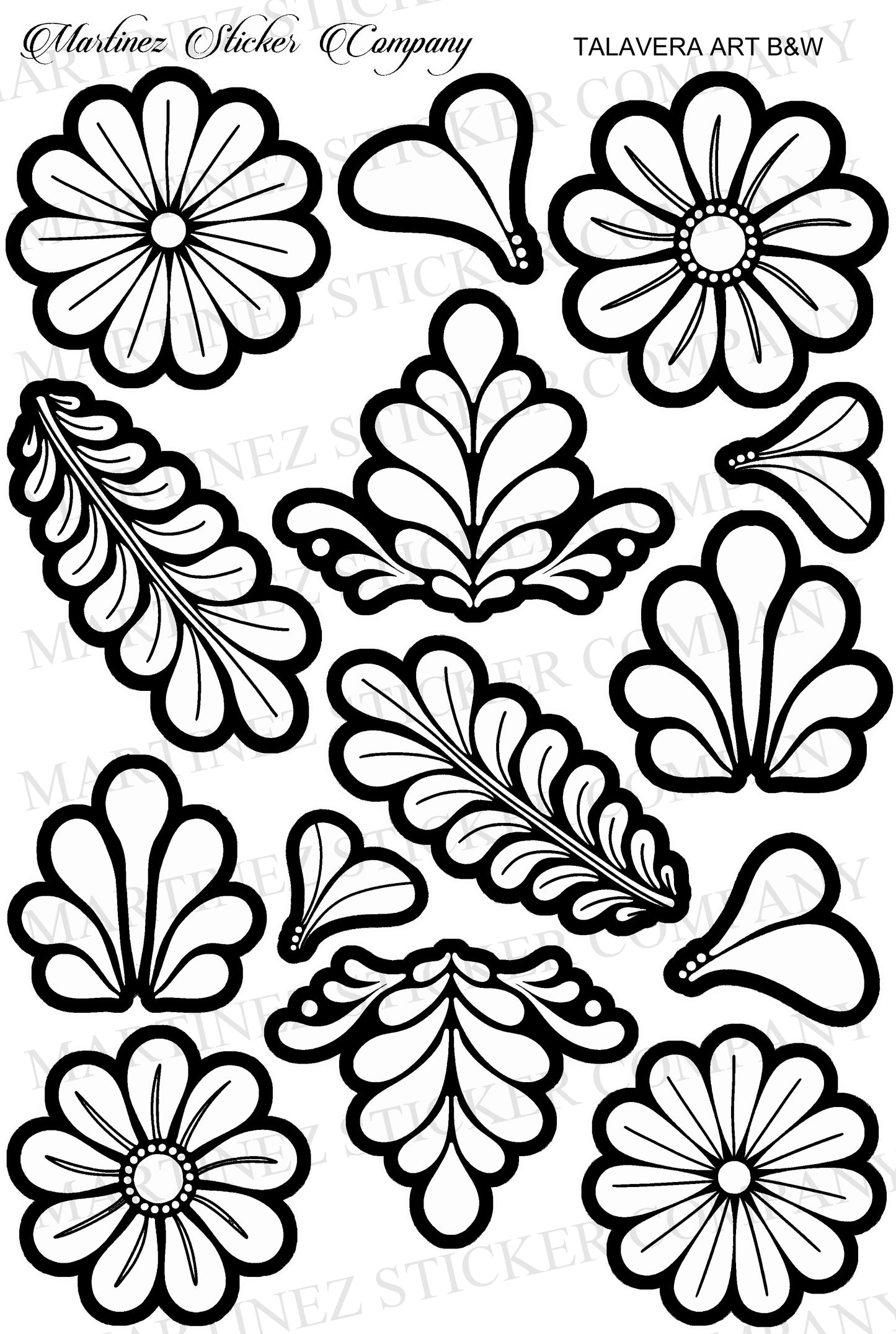 *PRINTABLE* Talavera Art B&W