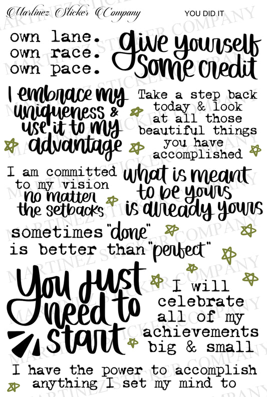 *PRINTABLE* You Did It Quotes