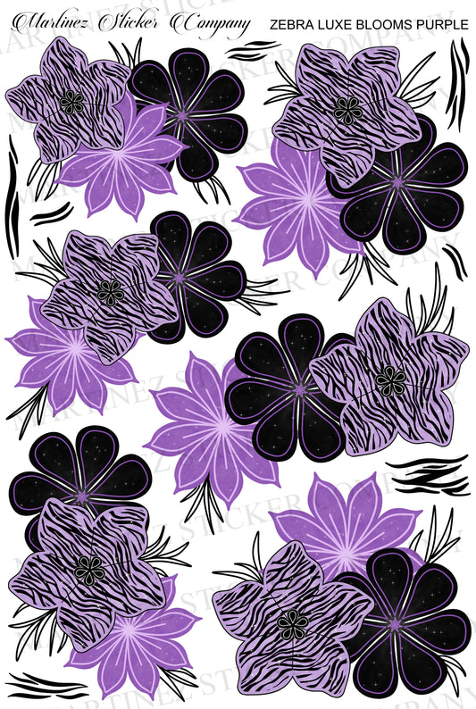 Zebra Luxe Blooms Purple