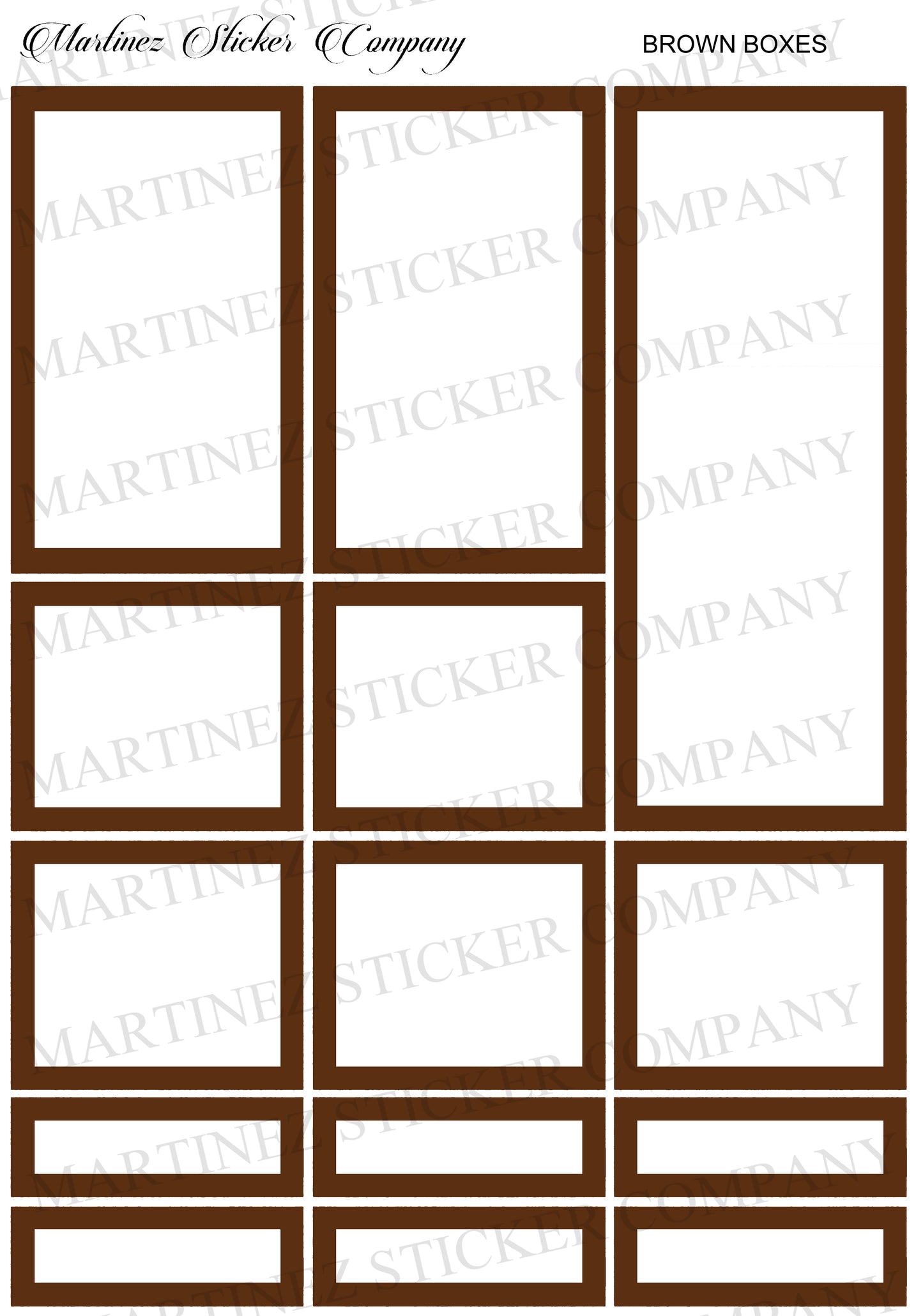 *PRINTABLE* Brown Boxes