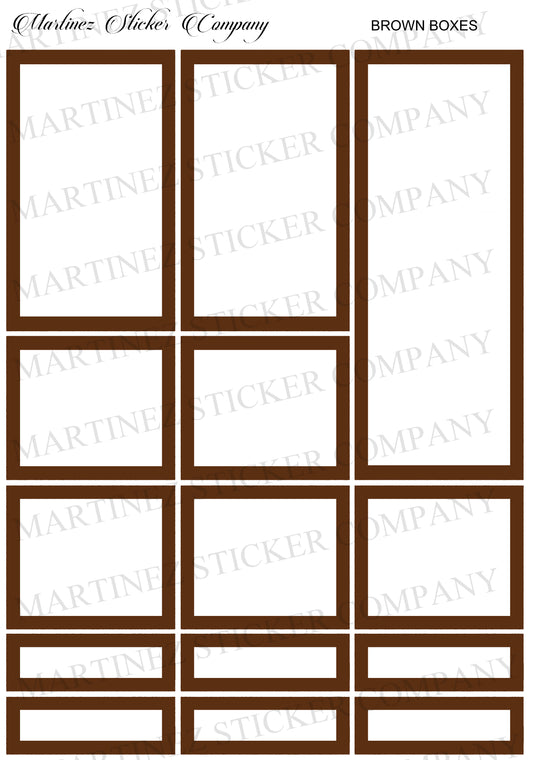 *PRINTABLE* Brown Boxes