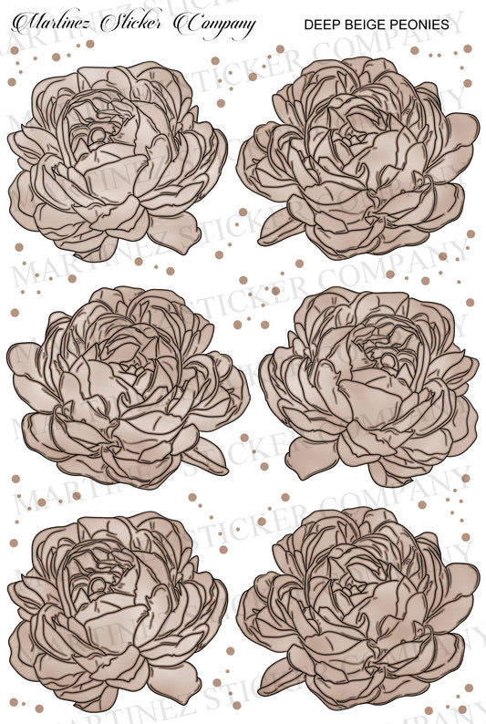 *PRINTABLE* Deep Beige Peonies