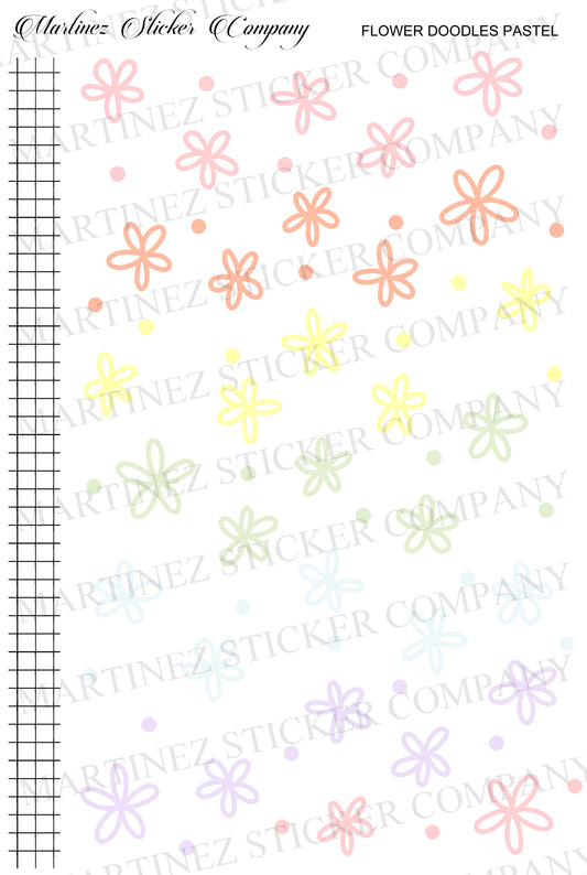 *PRINTABLE* Flower Doodles Pastel