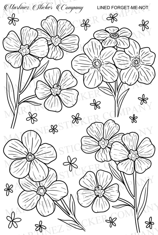 *PRINTABLE* Lined Forget-Me-Not