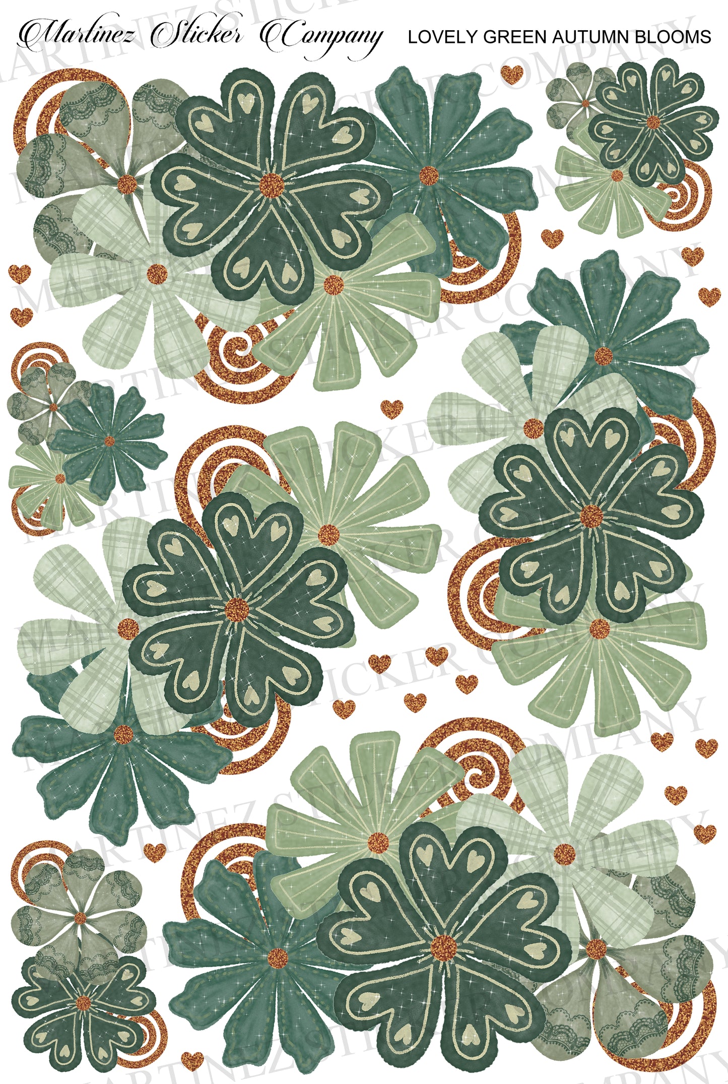 *PRINTABLE* Lovely Green Autumn Blooms