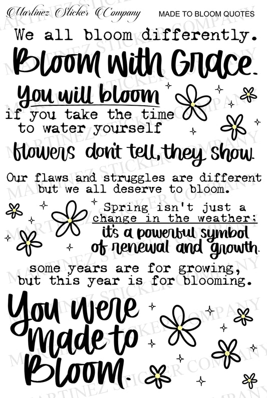 *PRINTABLE* Made To Bloom Quotes