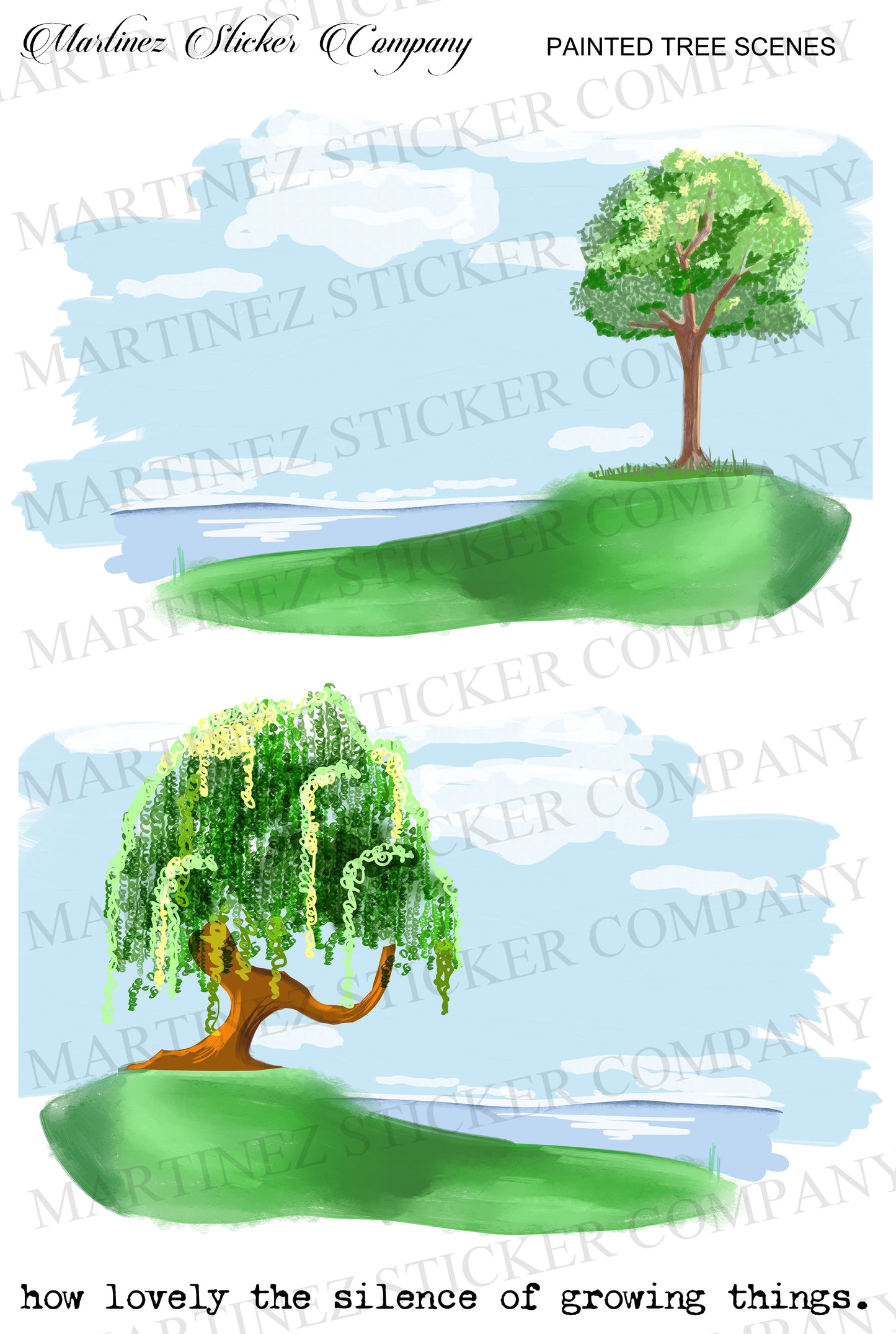 *PRINTABLE* Painted Tree Scenes