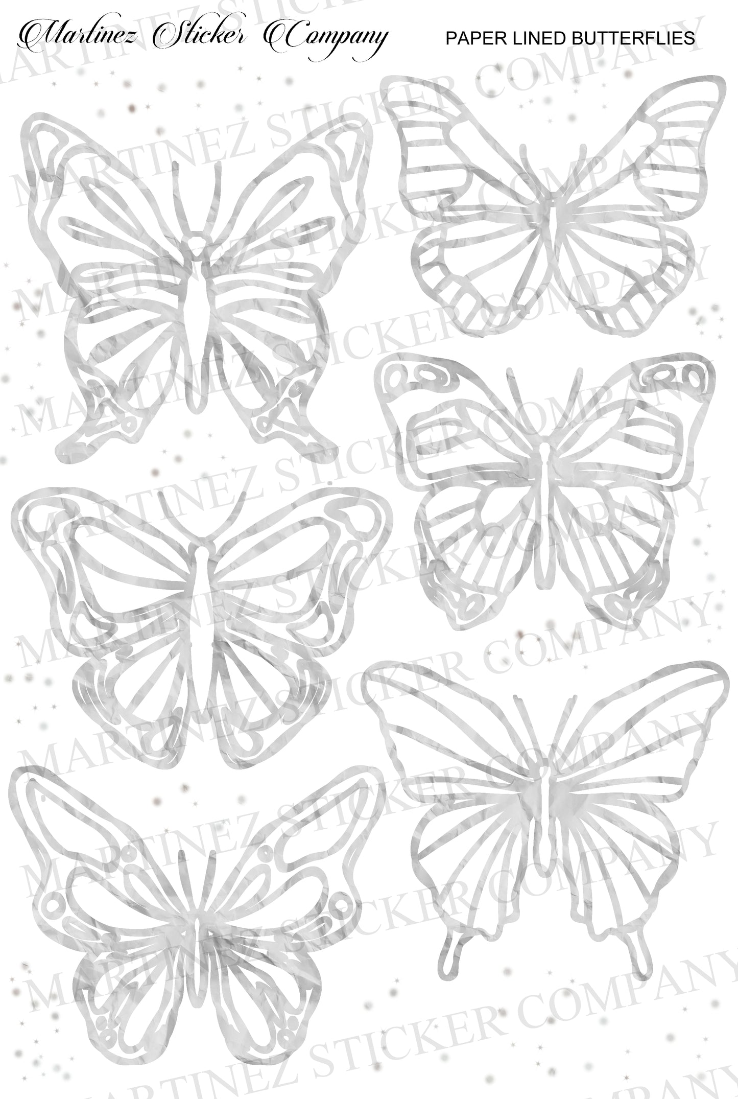 *PRINTABLE* Paper Lined Butterflies