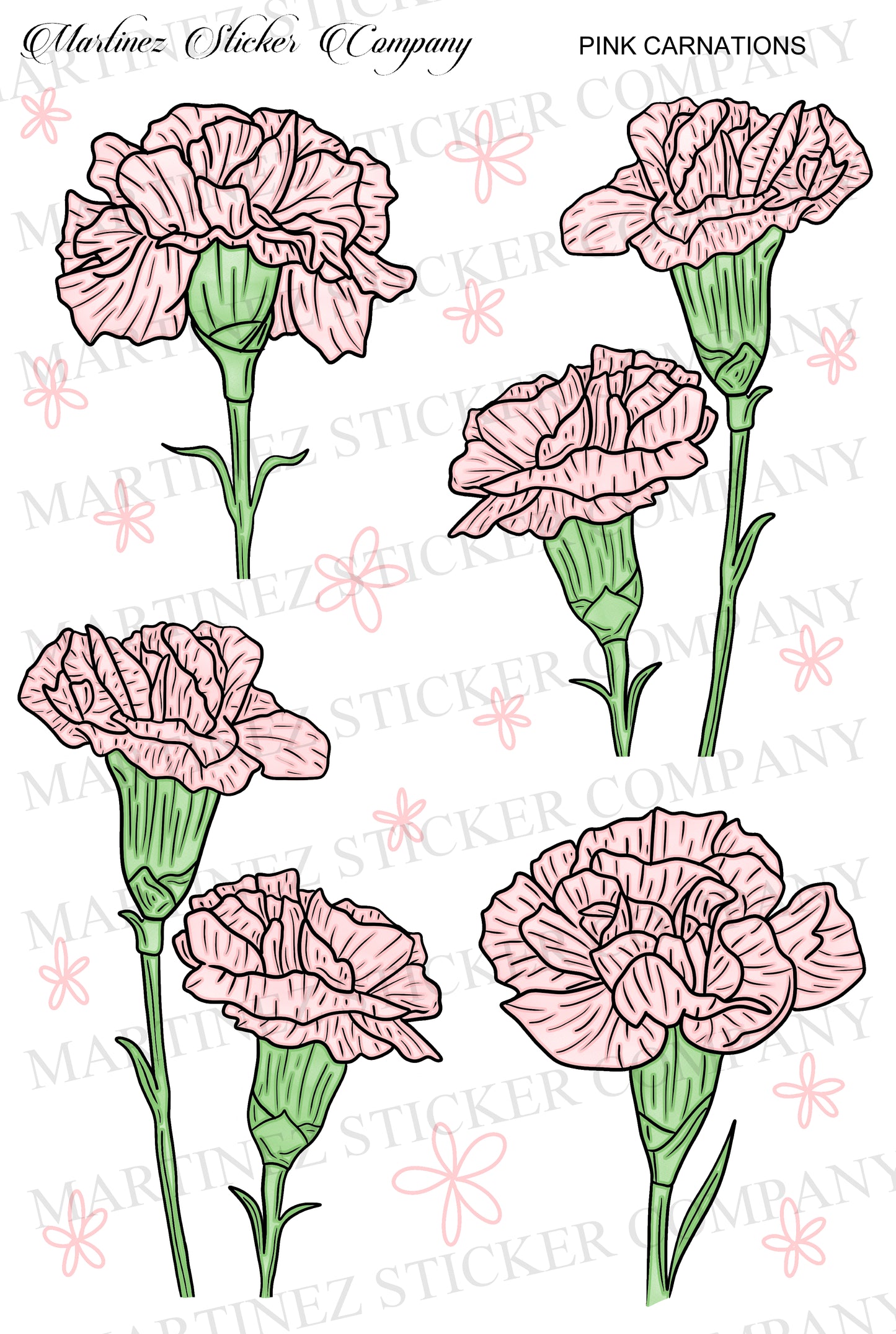 *PRINTABLE*  Pink Carnations