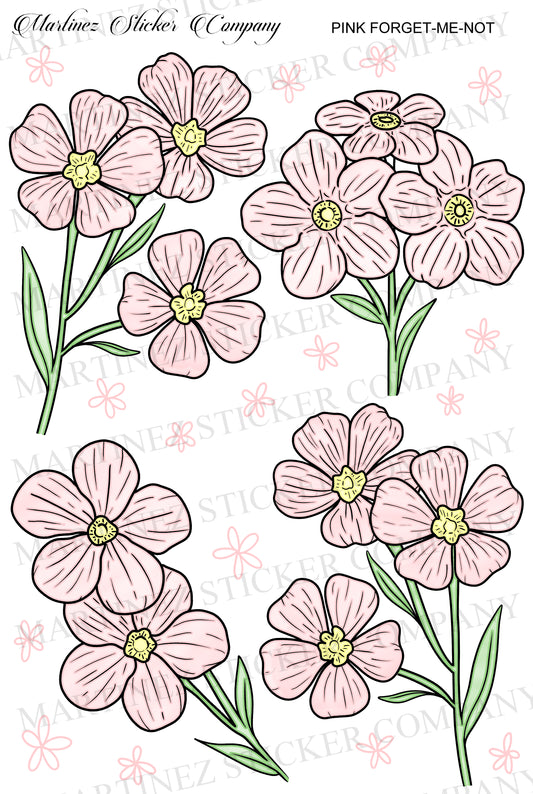 *PRINTABLE* Pink Forget-Me-Not