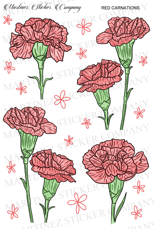 *PRINTABLE* Red Carnations