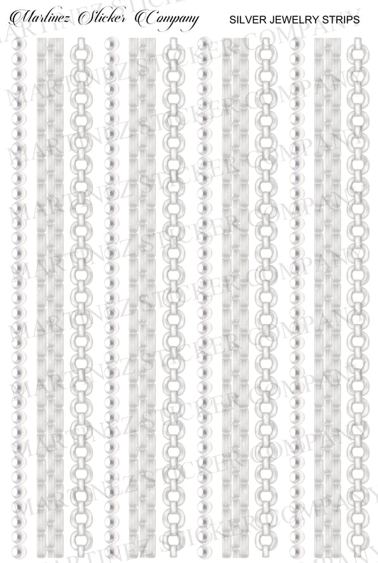 *PRINTABLE* Silver Jewelry Strips