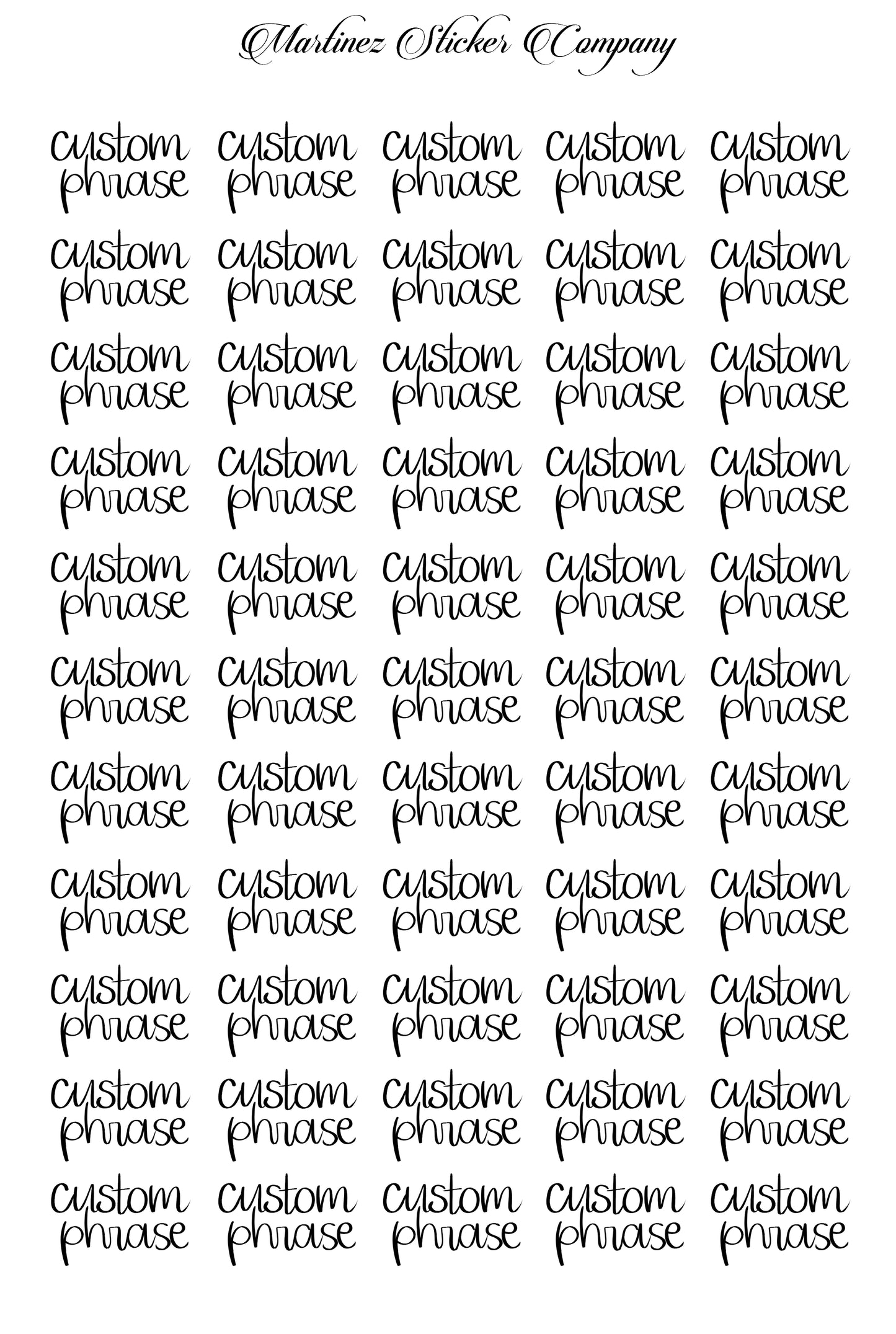 Custom word / phrases