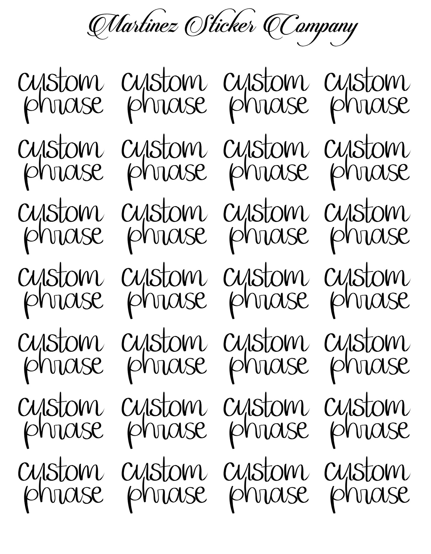 Custom word / phrases
