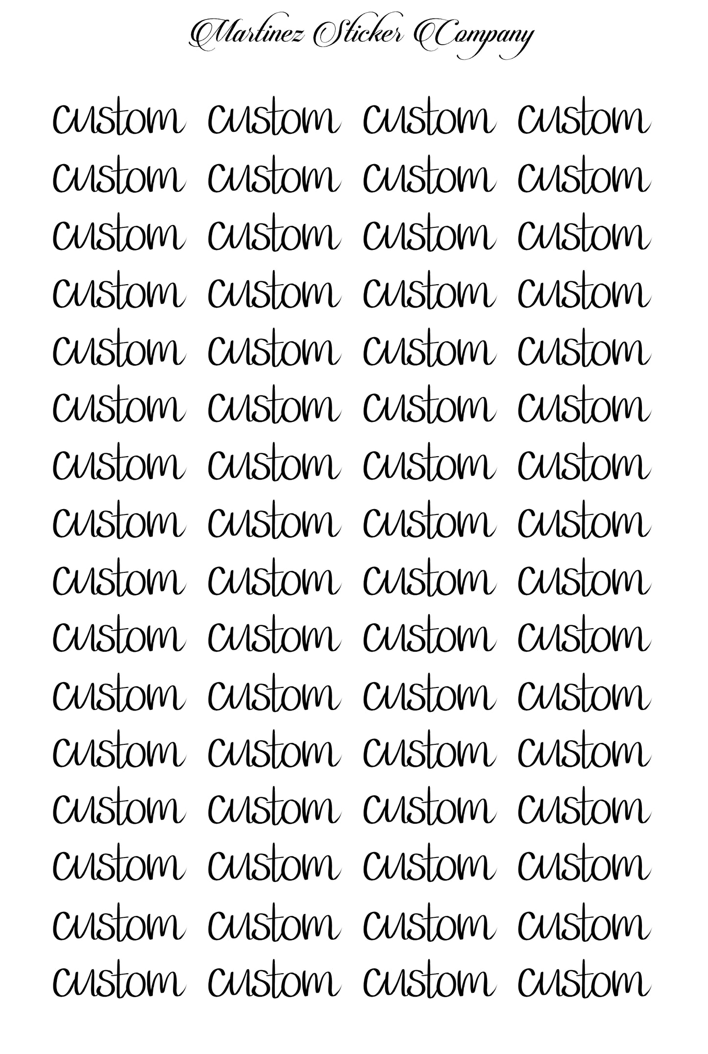 Custom word / phrases
