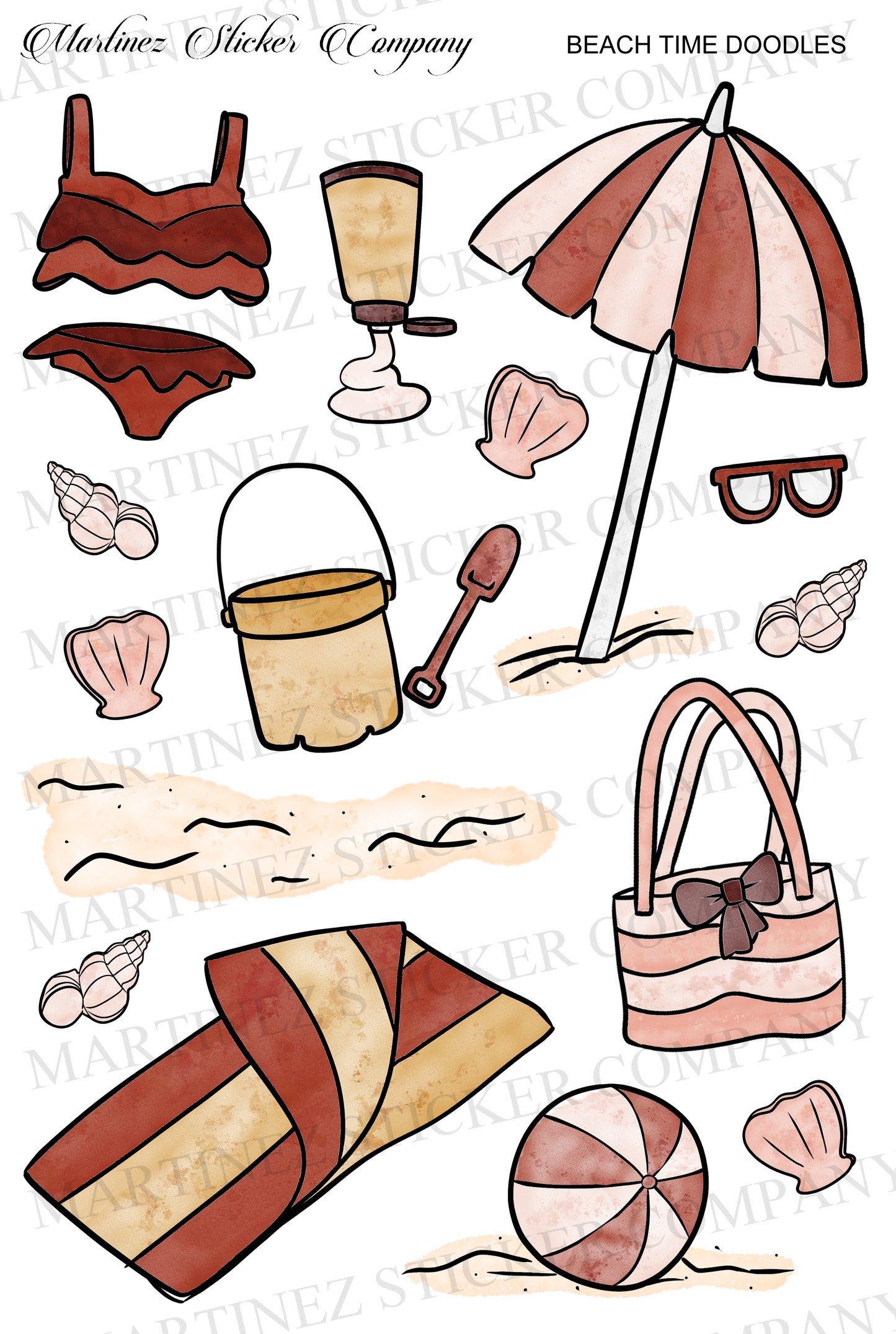 Beach Time Doodles