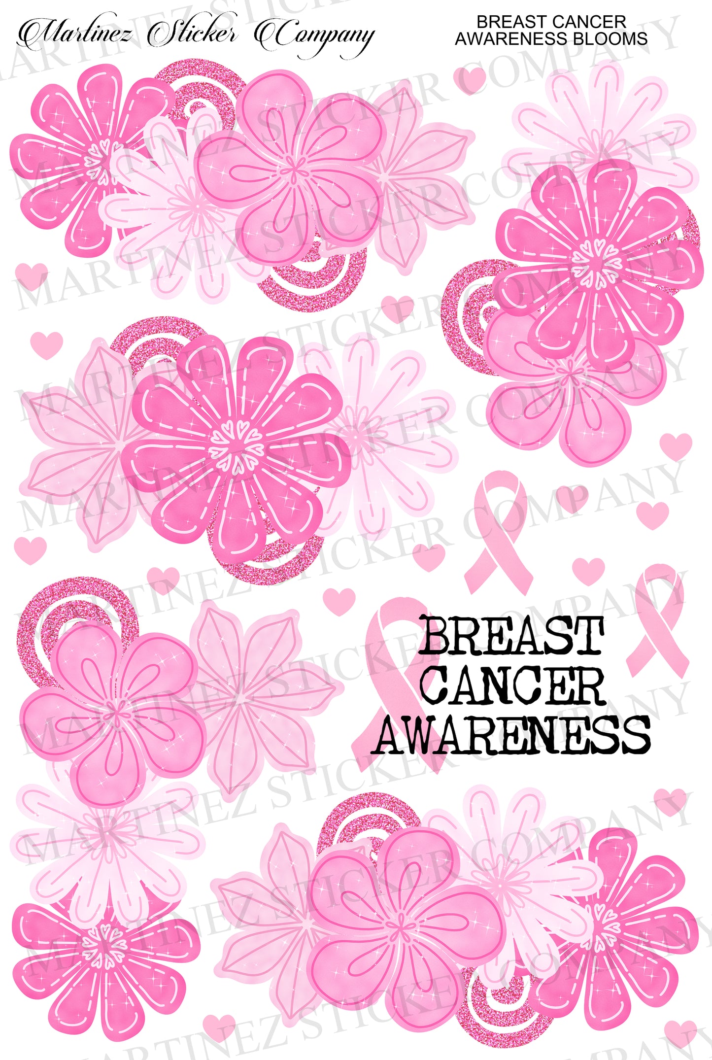*PRINTABLE* Breast Cancer Awareness Blooms