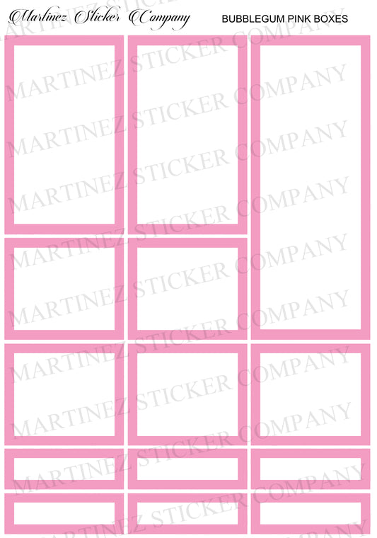*PRINTABLE* Bubble Gum Pink Boxes