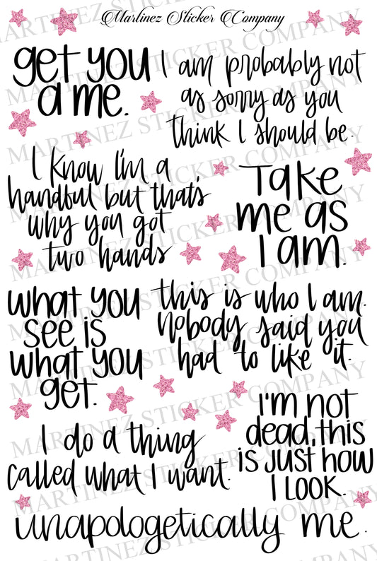 *PRINTABLE* Being Me