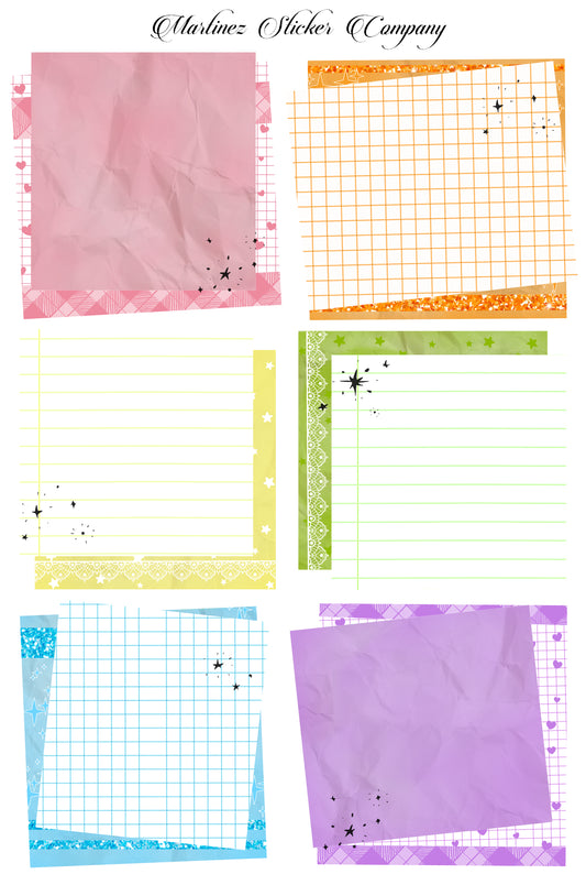 Bright Sticky Notes and Papers