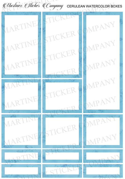 Cerulean Watercolor Boxes