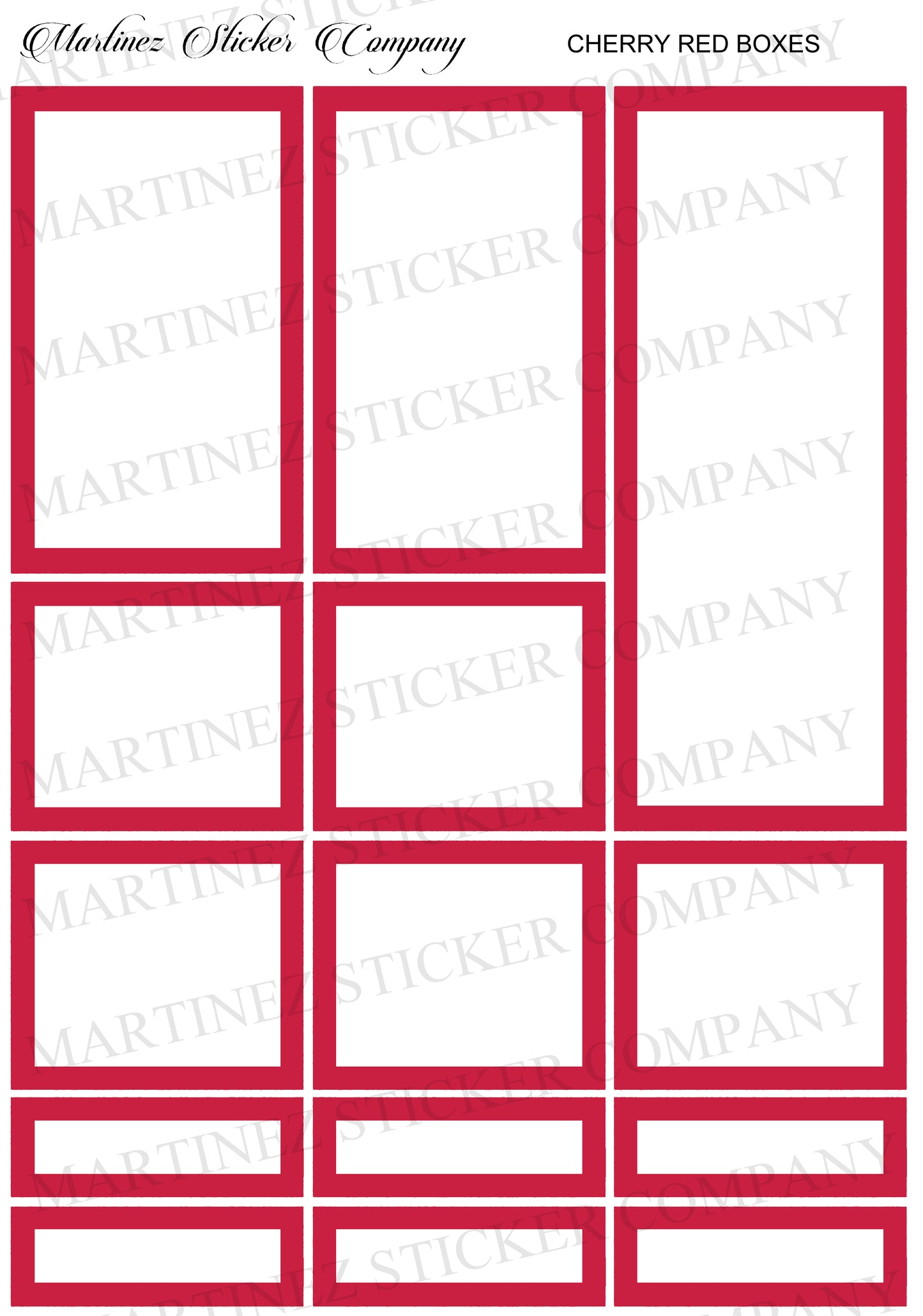 *PRINTABLE* Cherry Red Boxes