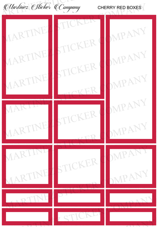 *PRINTABLE* Cherry Red Boxes